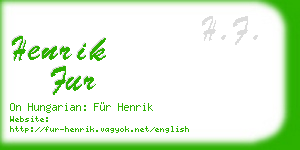henrik fur business card